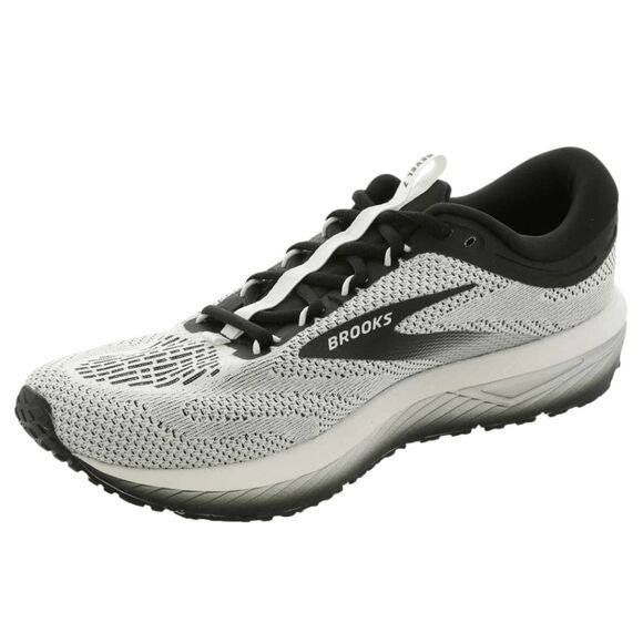 Brooks Men's Revel 7 Neutral Running Athletic‎ Sneaker Shoes White Black Size 14
